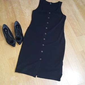 Black button-down dress